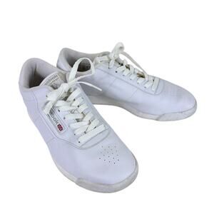 Reebok Classic White Lace Up Sneakers Athletics Running Gym Women's Size 8.5